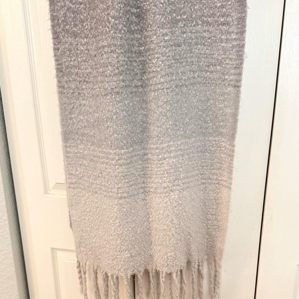 Medea Heavy Gray Ombré Blanket Scarf